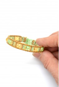 Leather Crystal Boho Bracelet